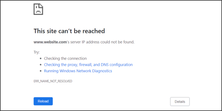 How to fix 'ERR_NAME_NOT_RESOLVED'