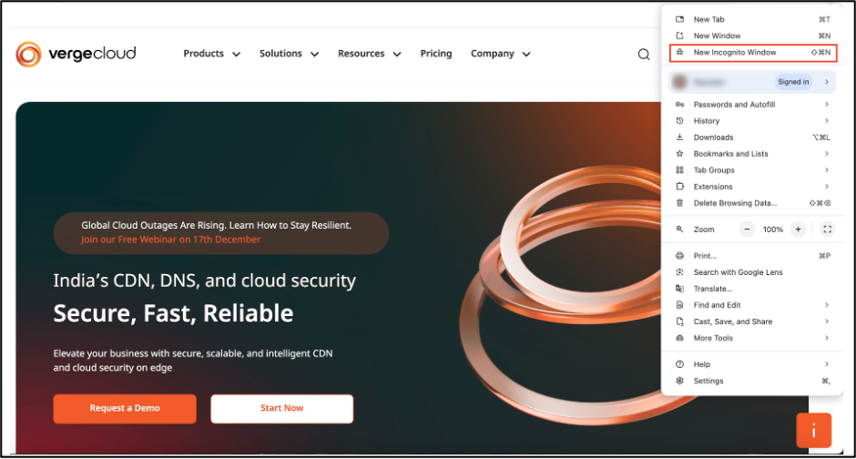 how to test in incognito window on chrome