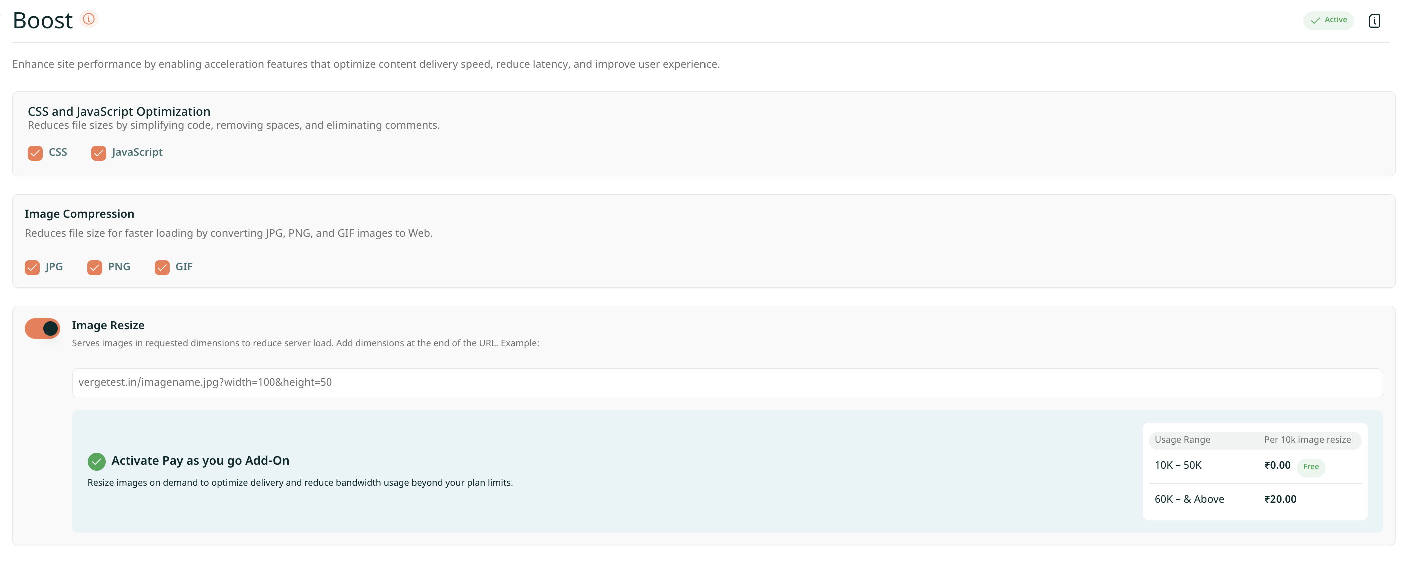 JS and CSS minification, Image compression