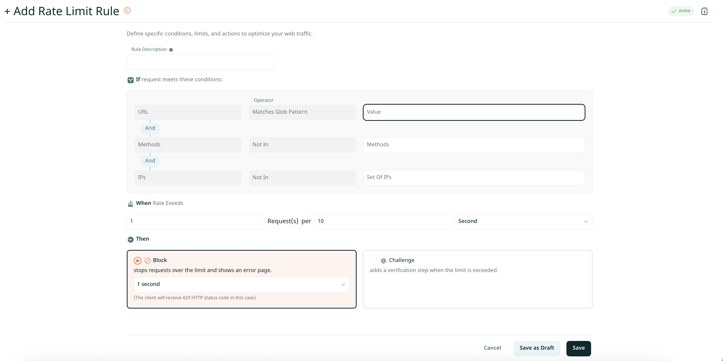 How to setup Rate Limit