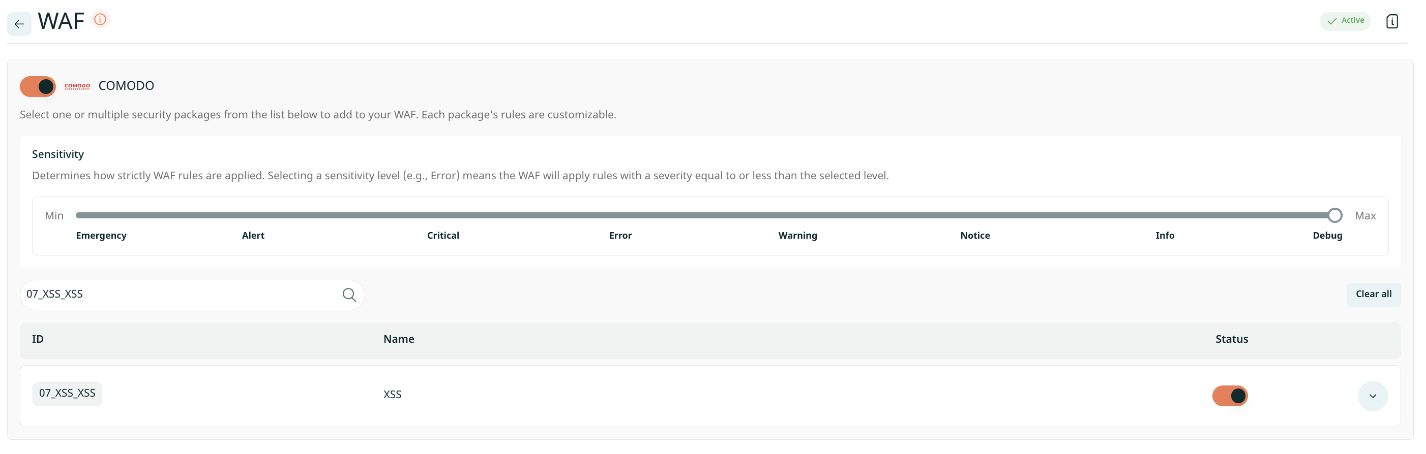 Enable protection against  XSS