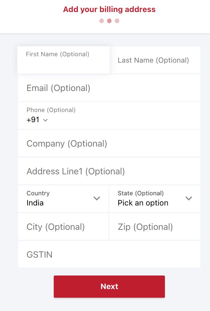 VergeCloud Billing Address